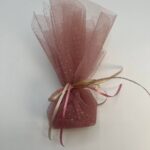 Μπομπονιέρα γάμου με οργάτζα, τούλι και glitter - Image 4