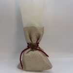 Μπομπονιέρα γάμου πουγκί με ιδιαίτερο δέσιμο