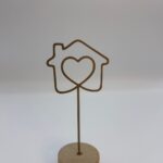 Μπομπονιέρα Γάμου με Μίνιμαλ Σχέδιο Σπιτιού και Καρδιάς - Image 3