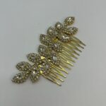 "Χρυσή Νυφική Χτένα με Λαμπερές Λεπτομέρειες"