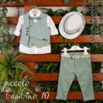 Κομψό Βαπτιστικό Σετ "Piccolo Bambino 10" σε βεραμάν αποχρώσεις  954