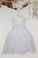 Βαπτιστικό φόρεμα Κ4719Φ-Λ ΛΕΥΚΟ ΠΡΟΝΤΕΡΙ mi chiamo