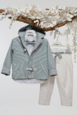 Στυλάτη Κομψότητα: Βαπτιστικό Σύνολο για Μικρό Κύριο με Μοντέρνα Αισθητική Α4775