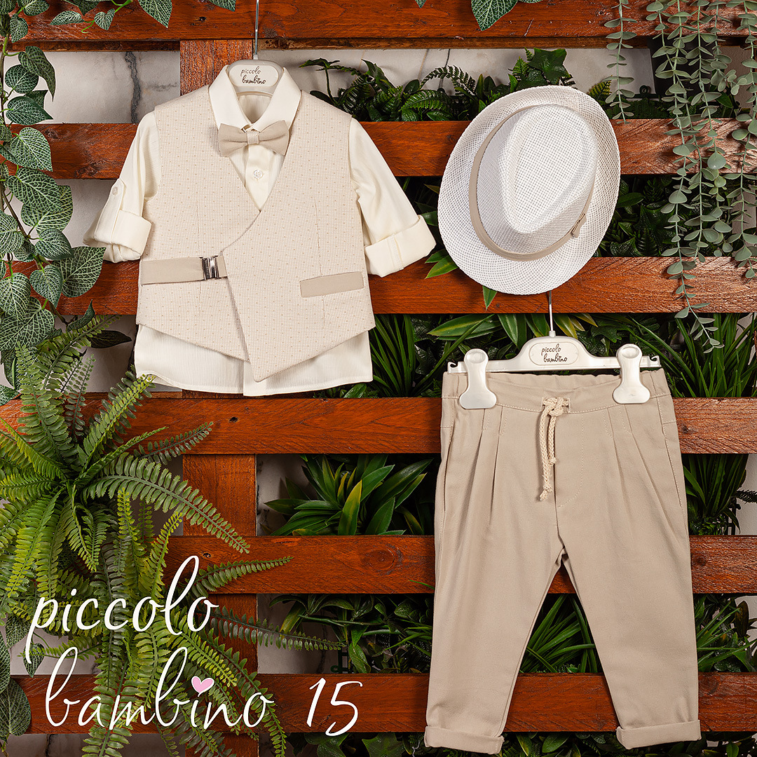 Βαπτιστικό Σετ “Piccolo Bambino 15″μπεζ – Κομψότητα 952 Βαπτιστικό Σετ “Piccolo Bambino 15″μπεζ – Κομψότητα 952 - Image 1