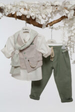 Bohemian Chic: Βαπτιστικό Σύνολο για Μικρό Κύριο με Στυλ Α4755