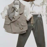 Vintage Κομψότητα: Βαπτιστικό Σύνολο για Μικρό Κύριο με Στιλ Α4771