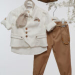 Μοντέρνα Αριστοκρατία: Βαπτιστικό Σύνολο για Μικρό Κύριο με Στιλ Α4765