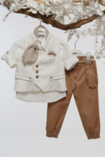 Μοντέρνα Αριστοκρατία: Βαπτιστικό Σύνολο για Μικρό Κύριο με Στιλ Α4765