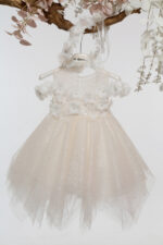 Βαπτιστικό φόρεμα Κ4701Φ-Σ.ΣΑΜΠΑΝΙ-ΜΠΕΖ ΓΚΛΙΤΕ mi chiamo