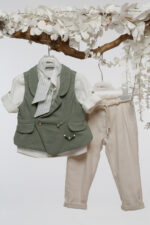 Ρουστίκ Γοητεία: Βαπτιστικό Σύνολο για Μικρό Κύριο με Στιλ Α4769