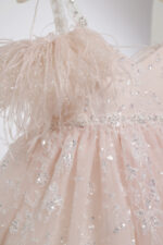 Βαπτιστικό φόρεμα Κ4714Φ-Π.BLUSH PINK-ΠΟΥΔΡΑ ΓΚΛΙΤΕΡ mi chiamo - Image 2