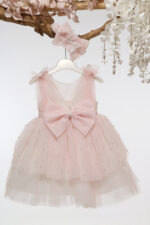 Βαπτιστικό φόρεμα Κ4704Φ-Ρ.ΡΟΖ ΠΕΡΛΑ mi chiamo - Image 4