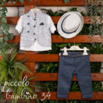 Βαπτιστικό Σετ "Piccolo Bambino 34" – Κλασική Αρχοντιά με Μοντέρνα Αίσθηση959γκρι μπλε