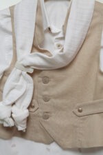 Καλοκαιρινό Βαπτιστικό με Γιλέκο και Ασορτί Μαντήλι Α4768 - Image 2