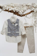 Κομψό Βαπτιστικό Σύνολο με Σύγχρονες Λεπτομέρειες Α4760