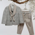 Επίσημο Βαπτιστικό με Σακάκι και Μοντέρνα Ζώνη Α4761