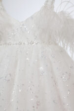 Βαπτιστικό φόρεμα Κ4714Φ-Ι.IVORY-ΙΒΟΥΑΡ ΓΚΛΙΤΕΡ mi chiamo - Image 4