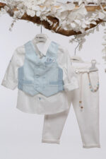 "Αριστοκρατική Απλότητα σε Σιέλ και Εκρού" Α4758 MI CHIAMO