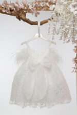 Βαπτιστικό φόρεμα Κ4714Φ-Ι.IVORY-ΙΒΟΥΑΡ ΓΚΛΙΤΕΡ mi chiamo - Image 2