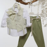 "Κλασική Φινέτσα σε Αποχρώσεις λαχανί-φυστικί" Α4756 MI CHIAMO