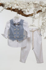 Ένα κομψό βαπτιστικό σύνολο για τον μικρό σας πρίγκιπα"Α4759 MI CHIAMO