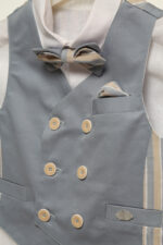 Ένα κομψό βαπτιστικό σύνολο για τον μικρό σας πρίγκιπα"Α4759 MI CHIAMO - Image 3