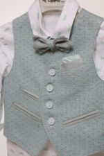 "Αέρινη κομψότητα: Βαπτιστικό σύνολο για ένα στυλάτο μωρό" Α4773 MI CHIAMO - Image 3