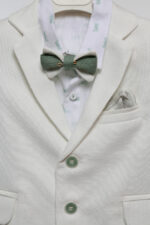 Κομψό Βαπτιστικό Σύνολο με Απαλούς Τόνους και Ιδιαίτερες Υφές Α4774 - Image 3