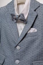 Κομψό Βαπτιστικό Σύνολο σε Απαλούς Γαλάζιους Τόνους Α4774 - Image 3