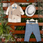 Κομψό Βαπτιστικό Σετ "Piccolo Bambino 09" σε σιέλ αποχρώσεις  954