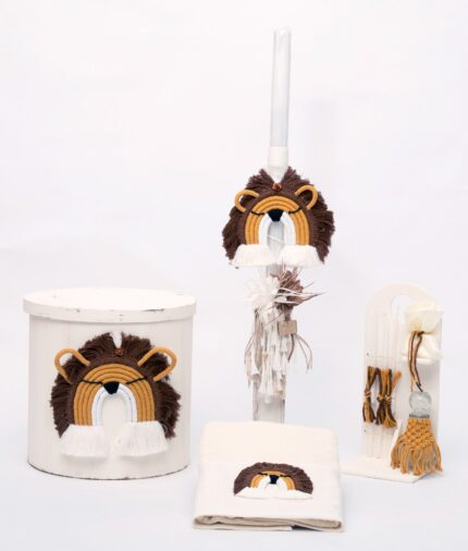 Βαπτιστικό πακέτο για αγόρι-MACRAME ΛΙΟΝΤΑΡΙ-Β&Β