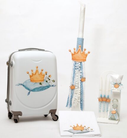 Πακέτο βάπτισης για αγόρι-ΚΟΡΩΝΑ-Β&Β