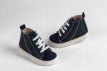 Στιλάτα High-Top Sneakers Βάπτισης με Λεπτομέρειες για Μικρούς Κυρίους EVERKID Α540Μ - Image 3