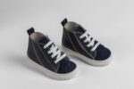 Στιλάτα High-Top Sneakers Βάπτισης με Λεπτομέρειες για Μικρούς Κυρίους EVERKID Α540Μ