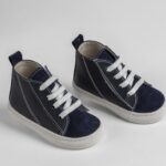 Στιλάτα High-Top Sneakers Βάπτισης με Λεπτομέρειες για Μικρούς Κυρίους EVERKID Α540Μ