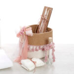 "Τρυφερή Τουλίπα: Βαπτιστικό Σετ με Ψάθινο Καλάθι" ΣΔΣ 2535 BELLIS - Image 3