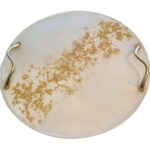 Στρόγγυλος Δίσκος από Υγρό Γυαλί 803704 Β&Β