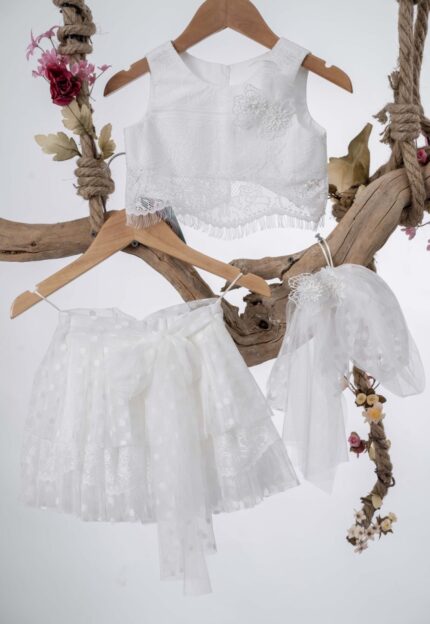 Λευκό Δαντελένιο Όνειρο για Βάπτιση Κ994Ε 24800 ΜΒ