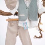 Κομψό Βαπτιστικό Σετ για Αγόρι σε Παλοζέ Χρωματισμούς MB AE83