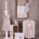 Βαπτιστικό πακέτο για κορίτσι Εκλεπτυσμένο Σετ με Μονόγραμμα και Πέρλες -18