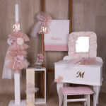 Βαπτιστικό πακέτο για κορίτσι Ρομαντικό Σετ με Παριζιάνικη Φινέτσα -23