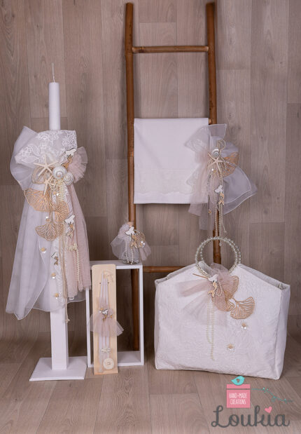 Βαπτιστικό πακέτο για κορίτσι Ρομαντικό Σετ με Παριζιάνικη Φινέτσα -24