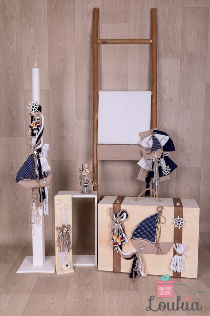 Βαπτιστικό πακέτο για αγόρι Χειροποίητες Δημιουργίες για Μικρούς Ναυτικούς -46