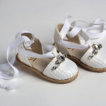 Βαπτιστικές Εσπαντρίγιες "Λάμψη Πολύτιμων Λίθων" με Κορδέλες everkid K552A