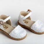 Βαπτιστικά Πέδιλα "Απαλή Λάμψη" με Κρύσταλλα everkid K555A