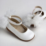 Λευκά Βαπτιστικά Παπούτσια "Tulle Dream"everkid K562A