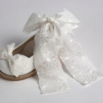 Λευκά Βαπτιστικά Παπούτσια "Δαντελένιος Φιόγκος" everkid K566A