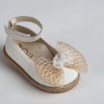 Λευκά Βαπτιστικά Παπούτσια "Αέρινος Φιόγκος" everkid K567E