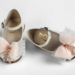 Λευκά Βαπτιστικά Παπούτσια "Ροζ Χαμόγελο" everkid K572B
