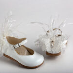 Λευκά Βαπτιστικά Παπούτσια "Φτερά Αγγέλου" everkid K573A